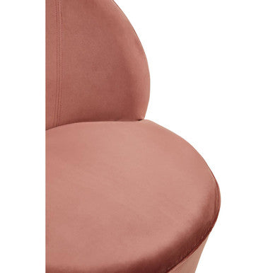 Kids Tamra Dusty Pink Velvet Gold Base Chair