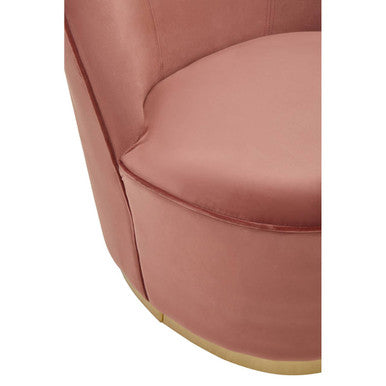 Kids Tamra Dusty Pink Velvet Gold Base Chair