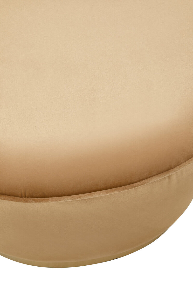 Tamra Beige Velvet Gold Base Chair