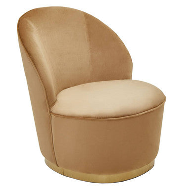 Beige swivel chair on a white background