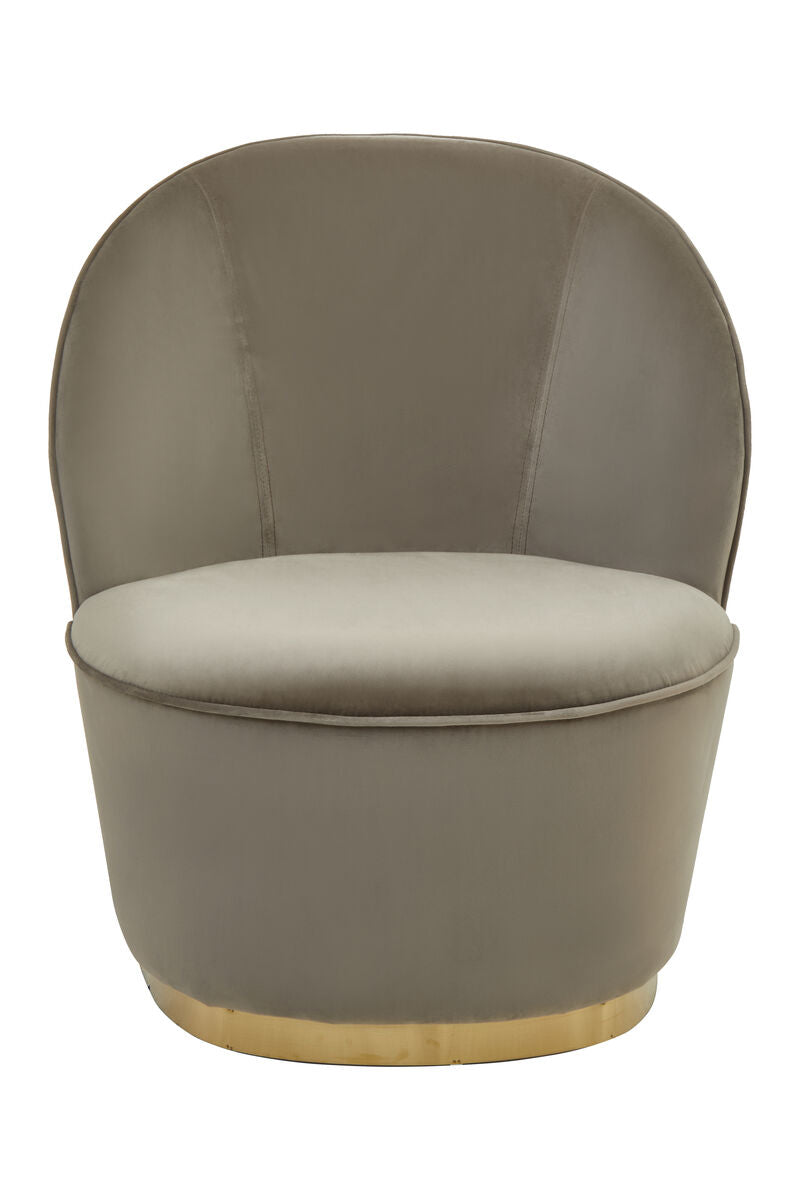 Tamra Mink Velvet Gold Base Chair