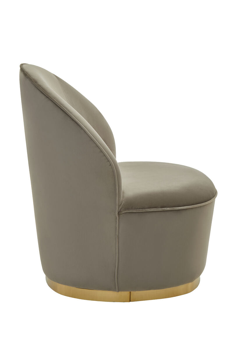 Tamra Mink Velvet Gold Base Chair