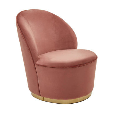 Tamra Dusty Pink Velvet Gold Base Chair