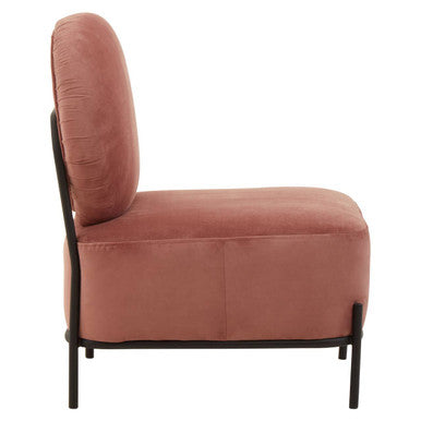Haya Dusky Rose Velvet Chair - Image 3
