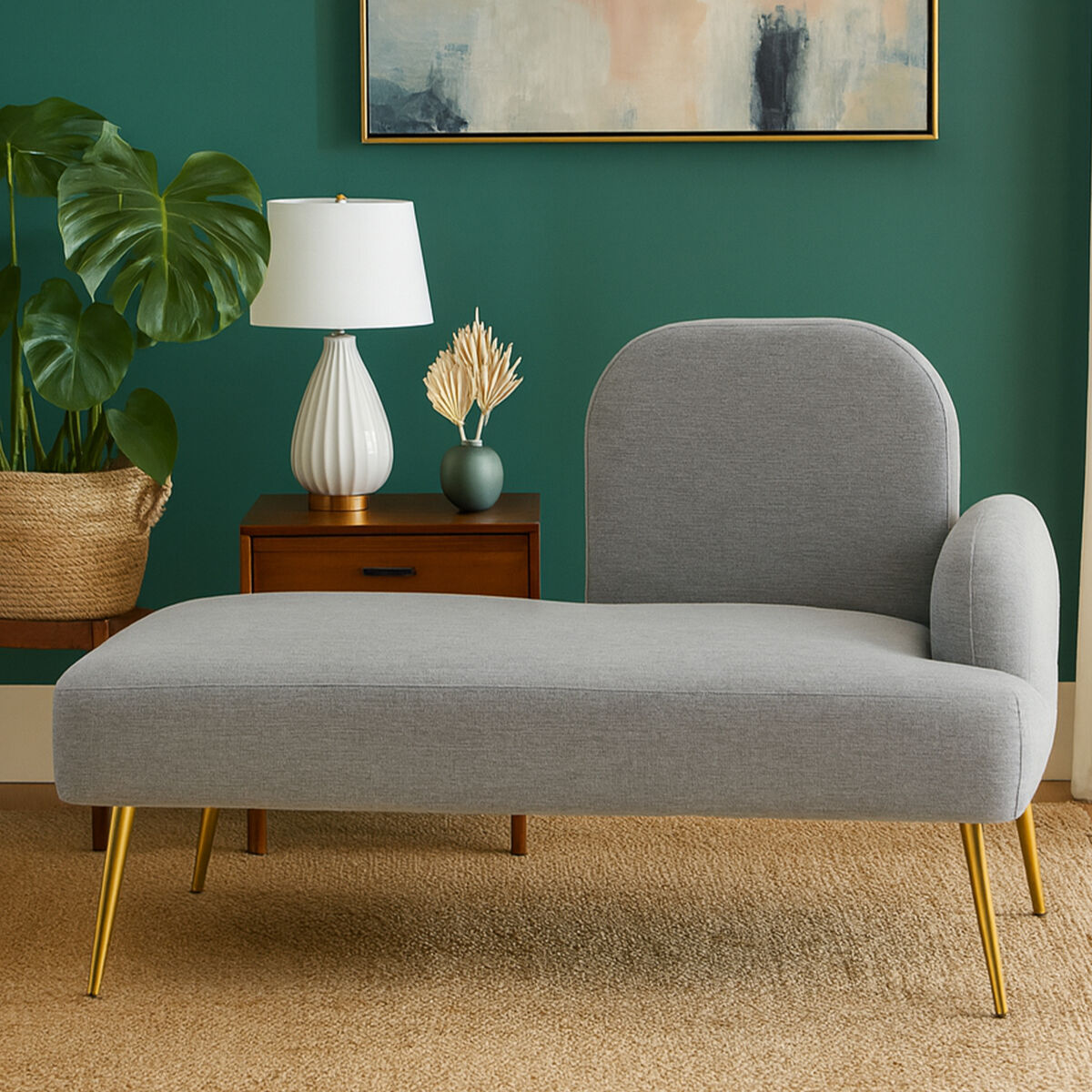 Heather Grey Right Hand Chaise Longue - Image 1