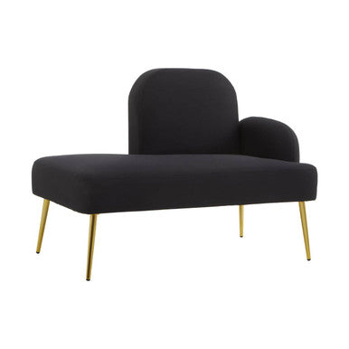 Heather Black Right Hand Chaise Loungue