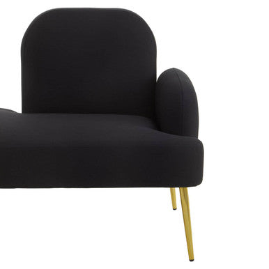 Heather Black Right Hand Chaise Loungue