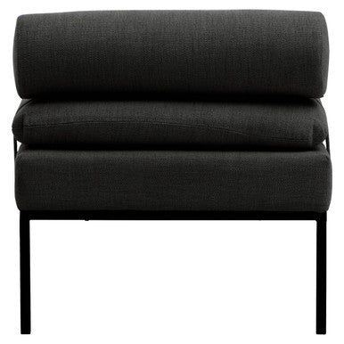 Harley Dark Grey Linen Textured Iron Frame Day Bed - Image 3