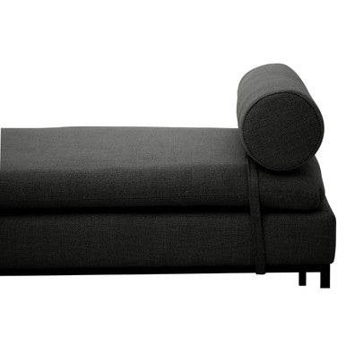 Harley Dark Grey Linen Textured Iron Frame Day Bed - Image 6