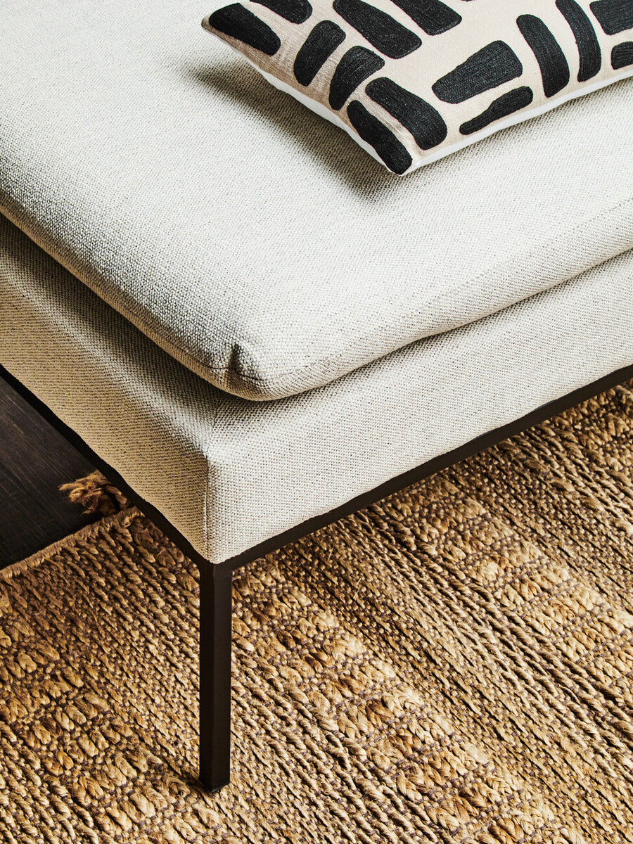 Harley Natural Linen Textured Iron Frame Day Bed - Image 7