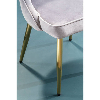 Demi Grey Velvet Dining Chair - Image 5