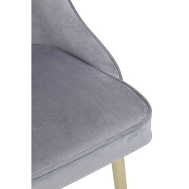 Demi Grey Velvet Dining Chair - Image 7