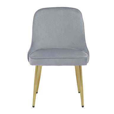Demi Grey Velvet Dining Chair - Image 2