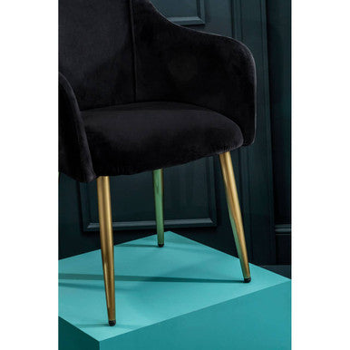 Darcy Black Velvet Dining Chair