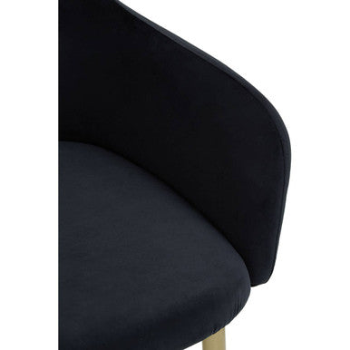 Darcy Black Velvet Dining Chair