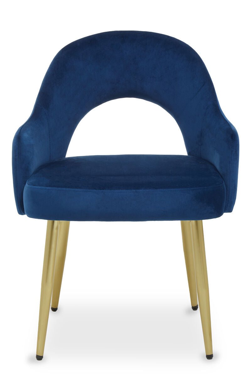 Dani Midnight Blue Velvet Dining Chair - Image 2