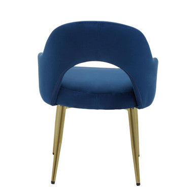 Dani Midnight Blue Velvet Dining Chair - Image 6