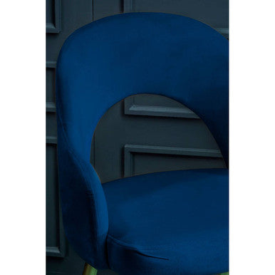 Dani Midnight Blue Velvet Dining Chair - Image 9