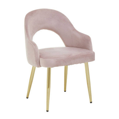 Dani Dusky Pink Velvet Dining Chair - Image 4