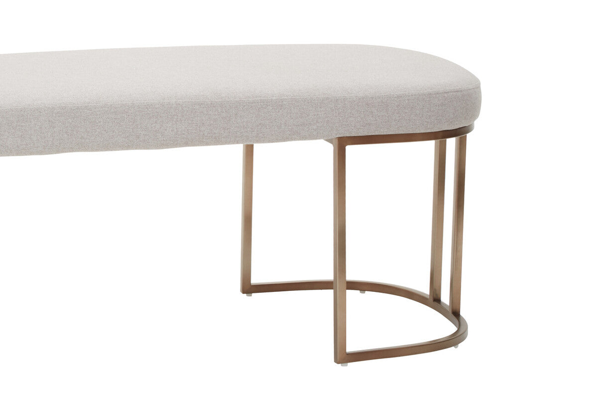 Gilden Natural Bench With Curved Base
