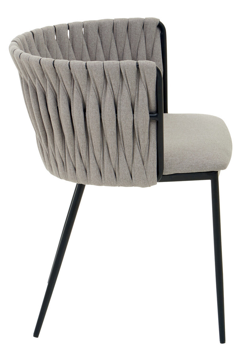 Gilden Grey Dining Chair With Woven Back - Image 4
