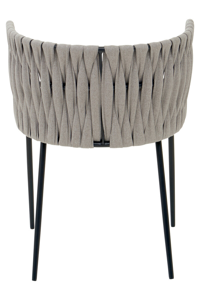 Gilden Grey Dining Chair With Woven Back - Image 5