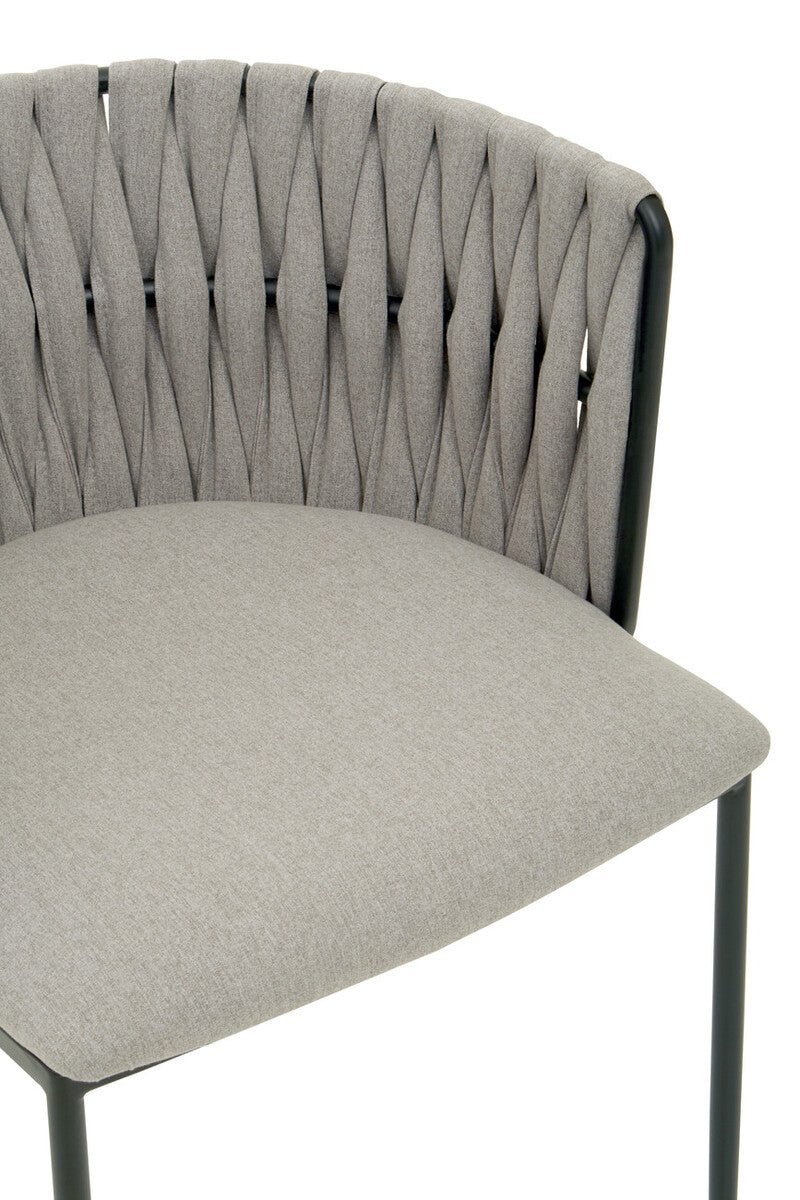 Gilden Grey Dining Chair With Woven Back - Image 8