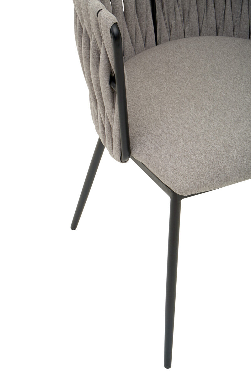 Gilden Grey Dining Chair With Woven Back - Image 9