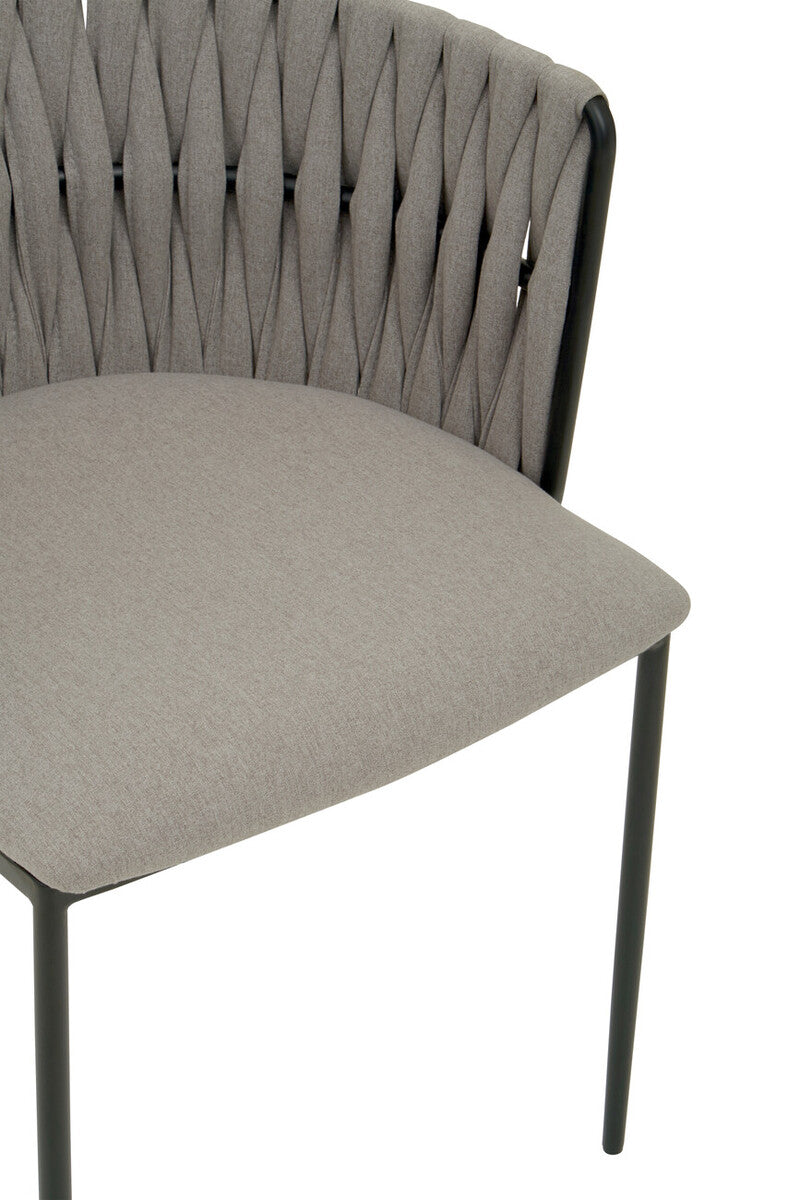 Gilden Grey Dining Chair With Woven Back - Image 10