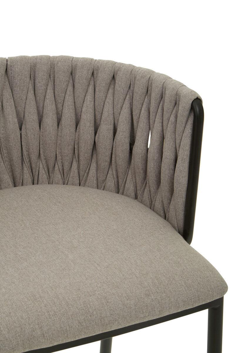 Gilden Grey Bar Chair With Woven Back - Image 6