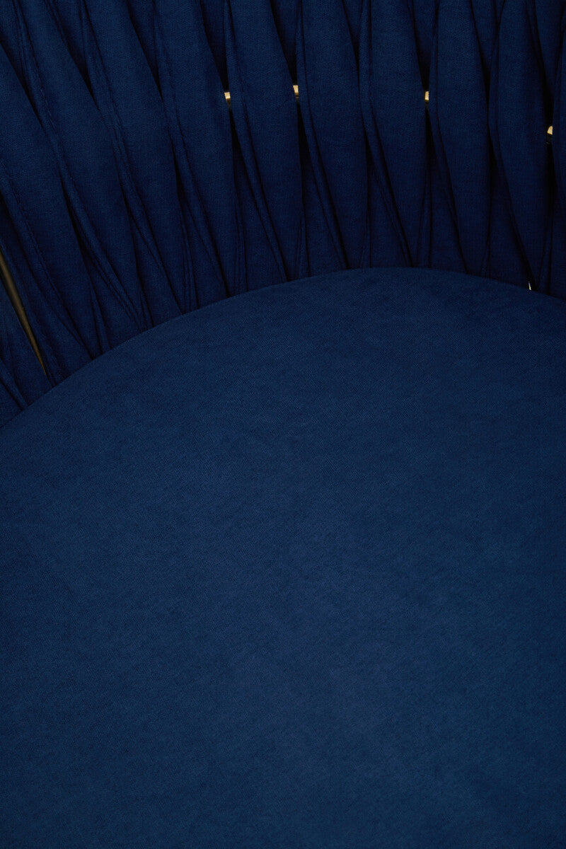Blue Dining Chair with Woven Back | Gilden