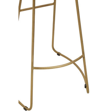 Nandri Acacia Wood and Antique Brass Bar Stool