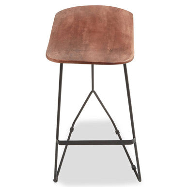 Nandri Acacia Wood with Black Frame Bar Stool