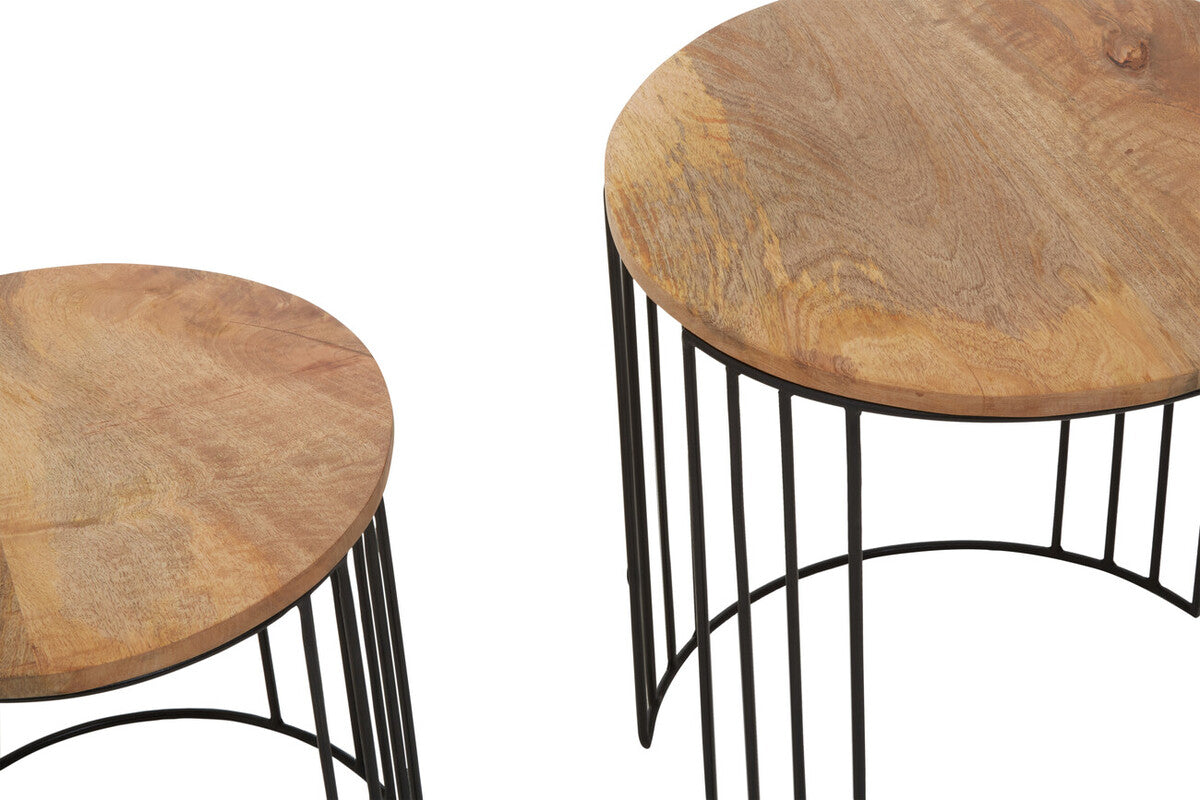 Nandri Set Of 2 Mango Wood Side Tables