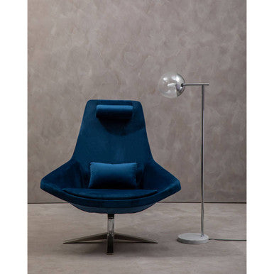 Kalo Navy Velvet Armchair