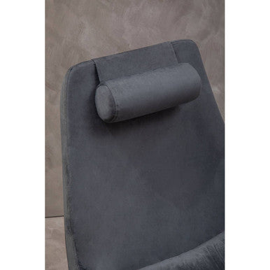 Kalo Grey Velvet Swivel Lounge Chair