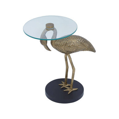 Inventivo Clear Glass Pelican Side Table