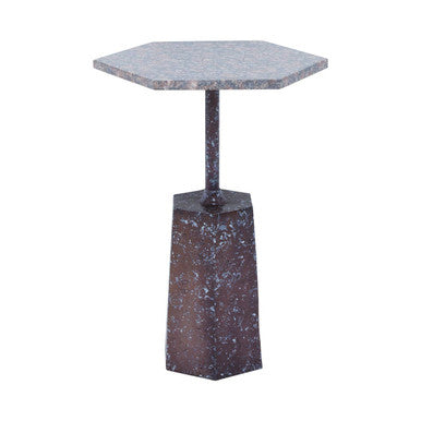 Inventivo Grey Hexagon Marble Side Table - Image 2