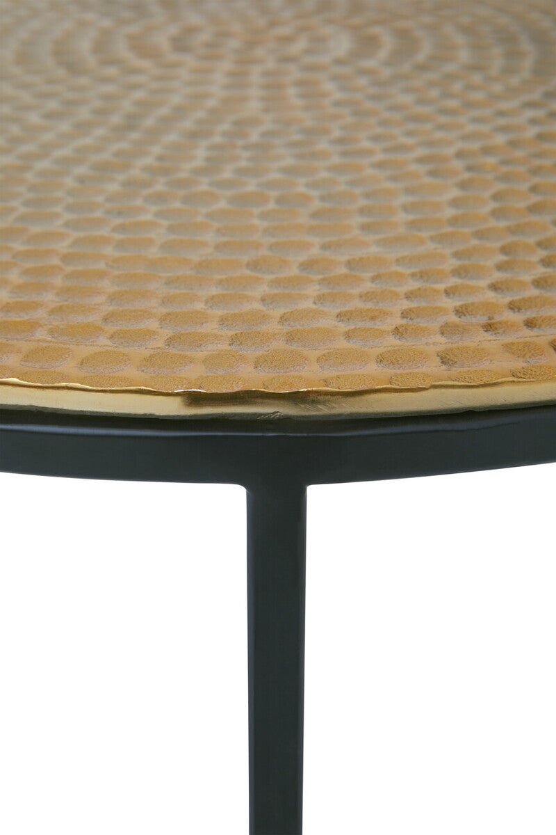 Elias Nest Of Three Hammered Metal Tables