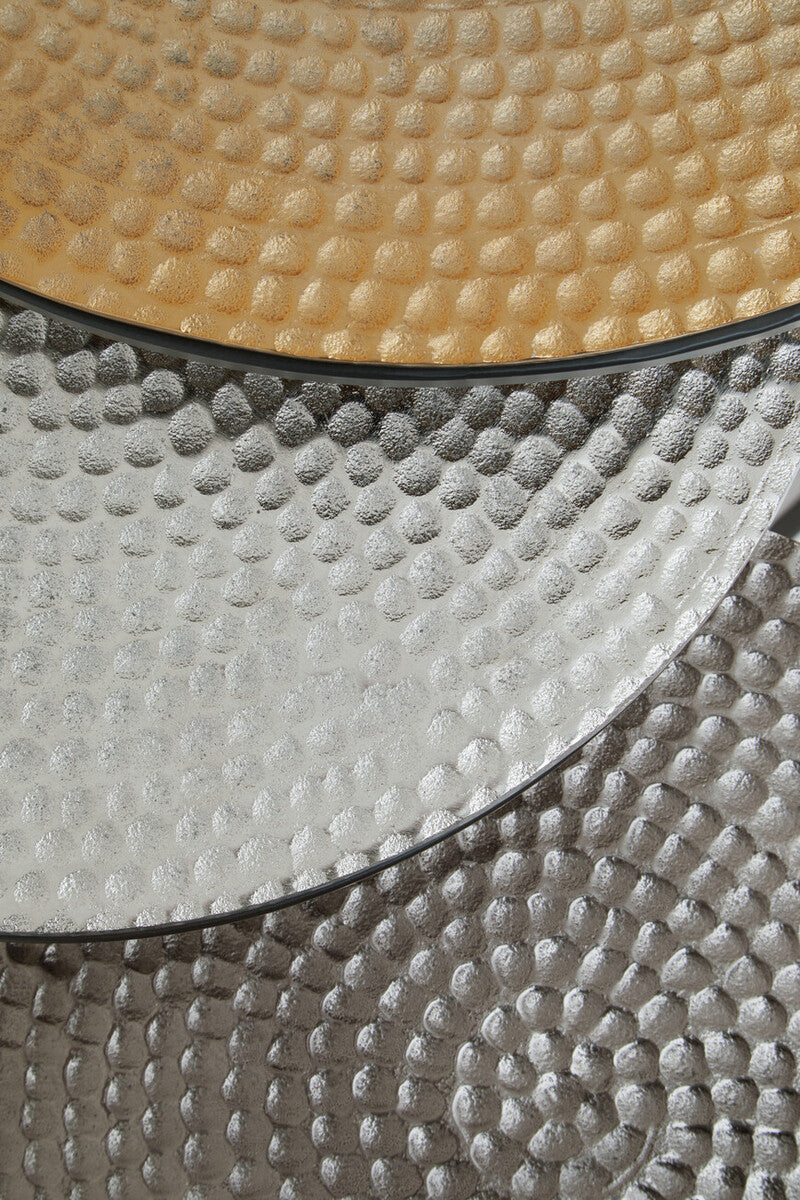 Elias Nest Of Three Hammered Metal Tables