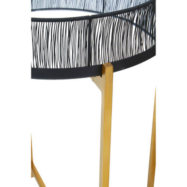 Enzo Set Of Two Black Wire And Gold Frame Tables