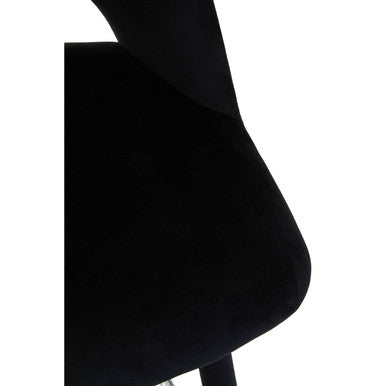 Warren Black Velvet Bar Chair