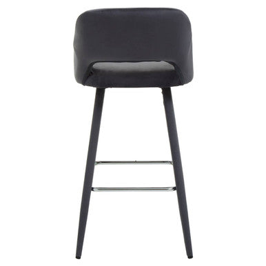 Warren Grey Velvet Bar Chair