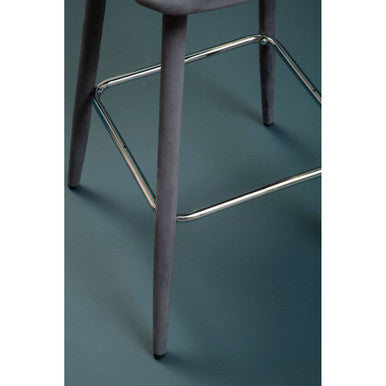Warren Grey Velvet Bar Chair