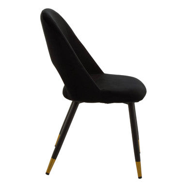 Warren Black Velvet Dining Chair