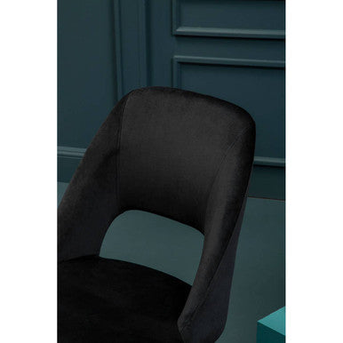 Warren Black Velvet Dining Chair