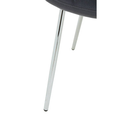 Warton Grey Velvet Dining Chair