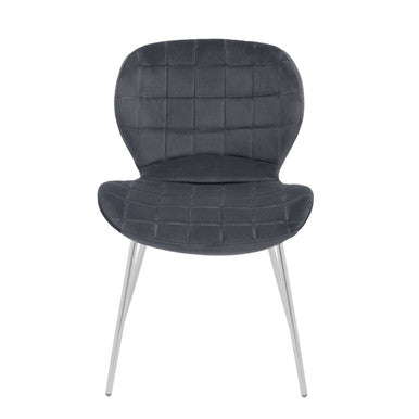 Warton Grey Velvet Dining Chair