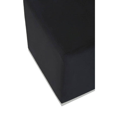 Hagen Black And Silver Square Stool