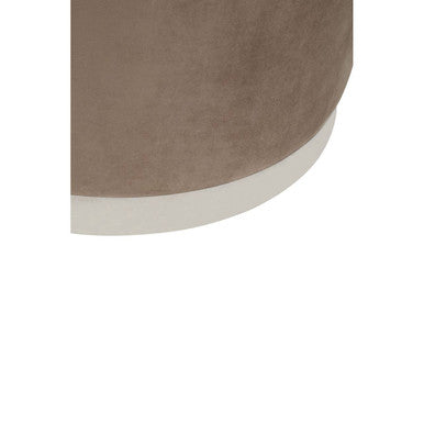 Hagen Mink And Silver Round Stool